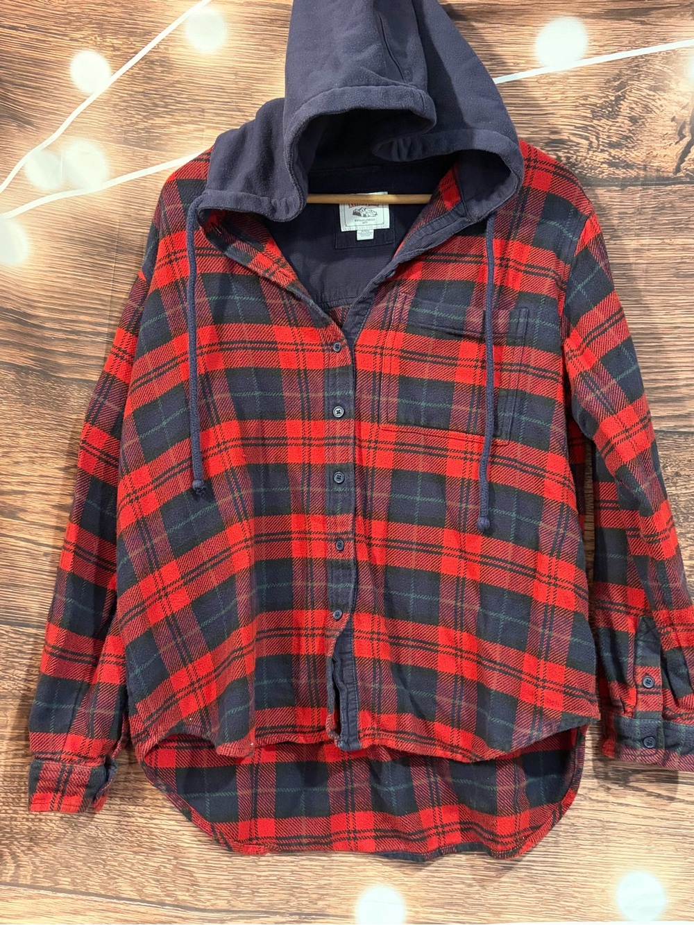 American Eagle Navy Corduroy Jacket with Red Trim